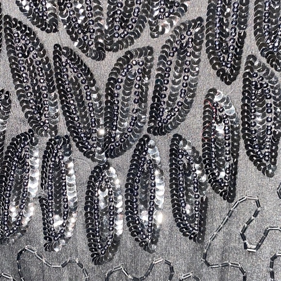 Women’s black in beaded dress size medium - Picture 3 of 10